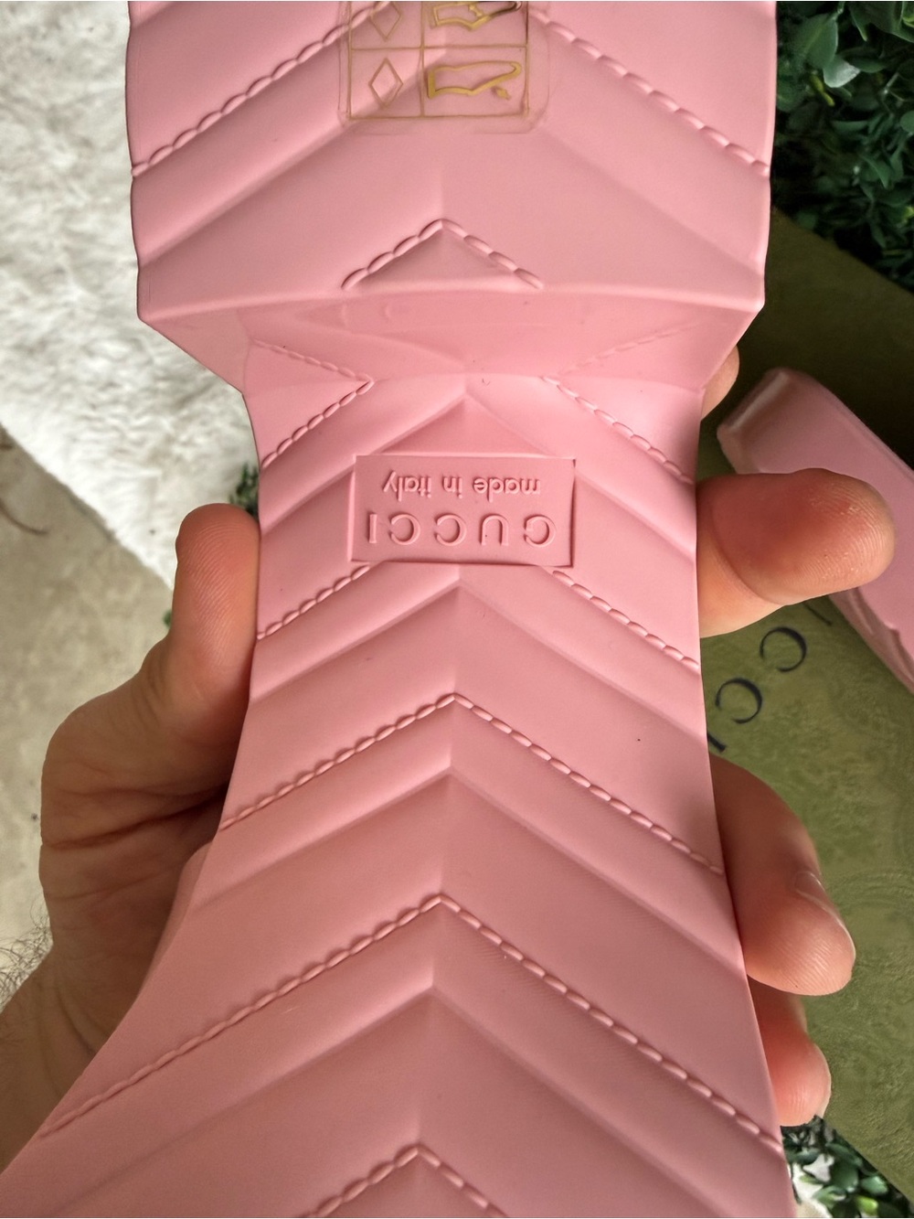 NEW | GUCCI Pink Platform Jelly Logo Slide Sandals Mules sz. 39 Authentic - Picture 5 of 11
